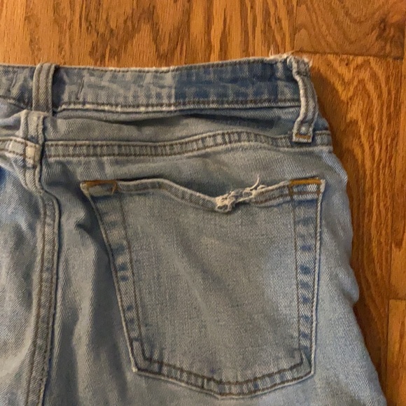 Abercrombie & Fitch Simone High Rise Ankle Straight Blue Distressed Jeans 28W 6R - Picture 8 of 13